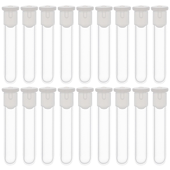 PandaHall Elite Glass Test Tube, with Silicone Stopper, Lab Supplies, Clear, 33.5mm, 100sets/box