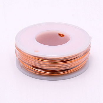 Round Aluminum Wire, with Spool, Light Salmon, 15 Gauge, 1.5mm, 10m/roll
