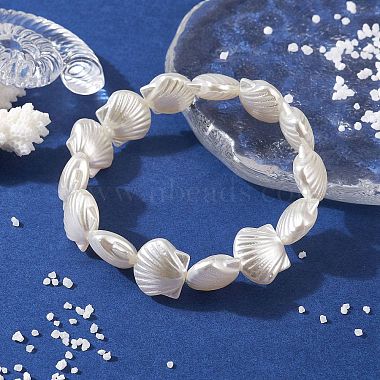 ABS Plastic Imitation Pearl Beaded Stretch Bracelet(BJEW-JB10104-01)-2