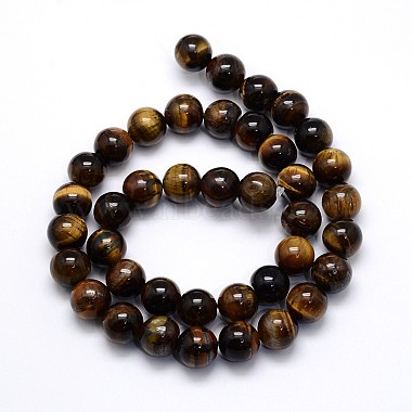 Grade ab naturelle perles rondesoeil de tigre brins(G-O047-02-8mm)-3
