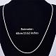 Rhodium Plated 925 Sterling Silver Thin Dainty Link Chain Necklace for Women Men(JN1096B-05)-2