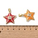 Brass Micro Pave Cubic Zirconia Pendants(KK-C058-16G)-3