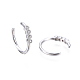 Brass Micro Pave Clear Cubic Zirconia Cuff Earrings(X-EJEW-I249-13P)-2