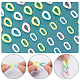 CHGCRAFT 1000Pcs 10 Style Opaque Acrylic Linking Rings(FIND-CA0004-84)-5
