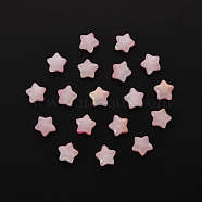 20Pcs Imitation Jade Glass Beads, Two Tone,  with Glitter Powder, Star, Pink, 8x8.5x4mm, Hole: 1mm(GLAA-YW0001-07)