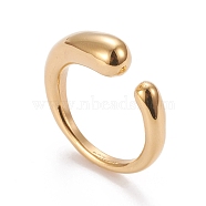Ion Plating(IP) 304 Stainless Steel Cuff Rings, Open Rings, Golden, US Size 6~9(16.5~18.9mm)(RJEW-R133-011G)