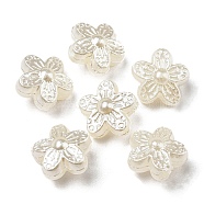 ABS Imitation Pearl Beads, Flower, 11x10.5x6mm, Hole: 1.5mm(OACR-K001-21)