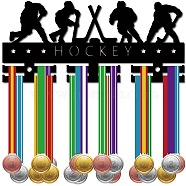 Acrylic Medal Holder, Medals Display Hanger Rack, with Standoff Pins, Medal Holder Frame, Hockey, Sports, 130x290x10mm, Hole: 8mm(AJEW-WH0296-068)