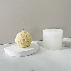 DIY Candle Making Silicone Molds, Resin Casting Molds, Moon, White, 5.5x5.2cm(X-DIY-M031-11)