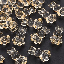 Transparent Acrylic Beads, Rabbit, Goldenrod, 24.5x14.5x11mm, Hole: 2.5mm, about 300pcs/500g(MACR-S373-81-B04)