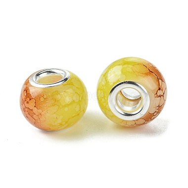 Two Tone Glass European Beads(GPDL-K003-01B)-2
