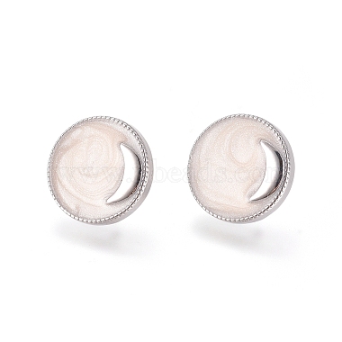Real Platinum Plated White Brass Stud Earring Findings