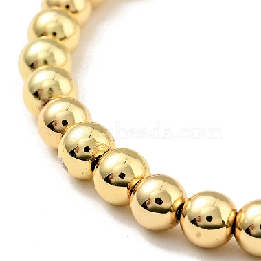 Bracelet coulissant en perles rondes en laiton plaqué en rack pour femme(X-BJEW-B066-01A-01)-2