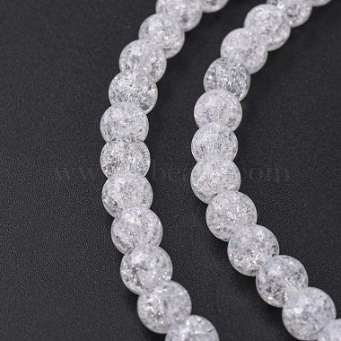 crépitement synthétiques perles de quartz brins(GLAA-S134-6mm-05)-3