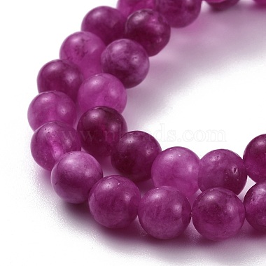 Dyed Natural Chalcedony Round Beads Stretch Bracelets Set for Girl Women(BJEW-JB07058)-6