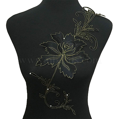 2Pcs Peony Computerized Embroidery Cloth Iron on/Sew on Patches(DIY-GF0005-32D)-5