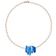 Irregular Natural Quartz Crystal Beads Pendant Necklace for Wonen(NJEW-SW00009)-1