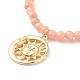 Sun and Moon Pendants Necklace with Natural Sunstone Beads(NJEW-JN03805)-4