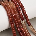 Gradient Color Natural Feldspar Beads Strands, Rondelle, Faceted, 6x3.5mm, Hole: 0.5mm, about 114pcs/strand, 16.14''(41cm)(GG-CBA0C95-B01-01)