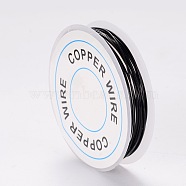 Round Copper Jewelry Wire, Black, 20 Gauge, 0.8mm, about 9.84 Feet(3m)/roll(X-CWIR-CW0.8mm-15)