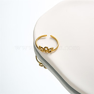 DIY fashionable stainless steel ring with non fading color, female niche high-end light luxury tagram style(TZ8637-5)