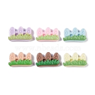 Opaque Resin Cabochons, Fence, Mixed Color, 11.5x19.5x5mm(RESI-H162-10)