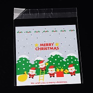 Rectangle OPP Cellophane Bags for Christmas, Colorful, 13.1x9.9cm, Unilateral Thickness: 0.035mm, Inner Measure: 9.9x9.9cm, about 95~100pcs/bag(OPC-L001-29)