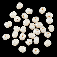 Natural Fresheater Pearl Beads, Keshi Pearl Beads, Screw Thread Egg Shape, Seashell Color, 9.5~12x8.5~10mm, Hole: 2mm(BSHE-NB0001-24B)