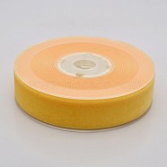 Polyester Velvet Ribbon for Gift Packing and Festival Decoration, Gold, 7/8 inch(23mm), about 25yards/roll(22.86m/roll)(SRIB-M001-23mm-660)