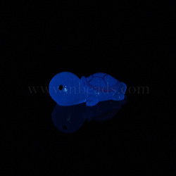 Luminous Translucent Resin Sea Animal Cabochons, Little Turtle, Plum, 23x13x8.5mm(RESI-D055-01B)