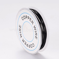 Round Copper Jewelry Wire, Black, 20 Gauge, 0.8mm, about 9.84 Feet(3m)/roll(X-CWIR-CW0.8mm-15)