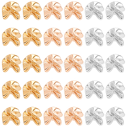 18Pcs 3 Colors 1-Hole Alloy Shank Buttons, Nuggets, Mixed Color, 28.5x27.5x14mm, Hole: 2mm, 6pcs/color(BUTT-WR0001-35B)