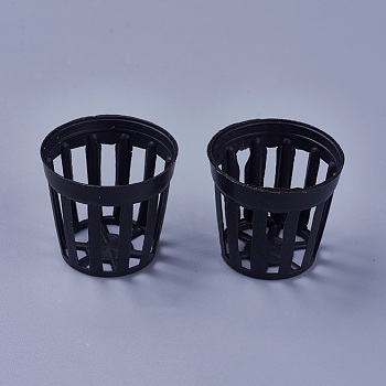 Plastic planting basket, Pot Net Basket, For Guard Flower Plant Green Grow, Black, 31.5x37mm, Inner Diameter: 33.5mm