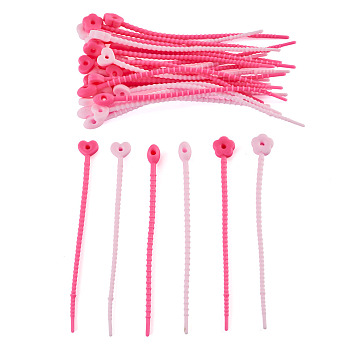 30Pcs 6 Styles Silicone Cable Zip Ties, Cord Organizer Strap, for Wire Management, Mixed Color, 128~130x8~14x4.5~7mm, 5pcs/style