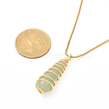 Teardrop Mixed Stone Pendant Necklace for Girl Women(NJEW-JN03683)-6