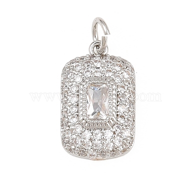 Brass Micro Pave Cubic Zirconia Pendantss(CU-CBAAB9C-02P-01)-1