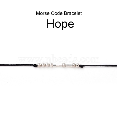 Unisex Adjustable Morse Code Bracelets(BJEW-JB05011-05)-2