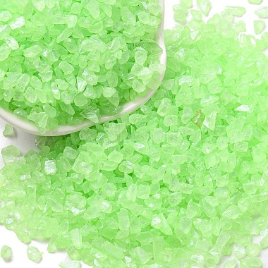Lawn Green Chip Glass Beads