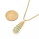 Teardrop Mixed Stone Pendant Necklace for Girl Women(NJEW-JN03683)-6