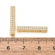 Brass Micro Pave Clear Cubic Zirconia Rectangle Spacer Bars(CU-H003-02G)-2