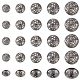 25Pcs 5 Styles 1-Hole Retro Zinc Alloy Shank Buttons(BUTT-OC0001-57A)-1