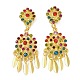 Bohemia Zinc Alloy Rhinestone Clip-on Earrings(EJEW-C089-02B-G)-1