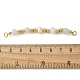 Natural Angelite & Plastic Imitation Pearl Round Beaded Connector Charms/Links(STAS-L277-11G-05)-3