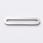 Non-Tarnish 304 Stainless Steel Linking Rings for Jewelry Making, Manual Polishing, Rectangle, Stainless Steel Color, 3x13x1mm, Inner Diameter: 1x11mm(STAS-G215-20P)