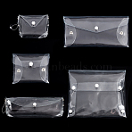5Pcs 5 Styles Rectangle Transparent PVC Cosmetic Pouches, Waterproof Clutch Bag, Toilet Bag for Women, Clear, 6.5~13.5x9.5~20x0.7~3.9cm, 1pc/style(AJEW-FG0004-33)