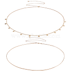 2Pcs Iron Waist Body Chain, Bikini Jewelry for Woman Girl, Golden, 27.4 inch~27.56 inch(69.5~70cm)(AJEW-WH20019-21G)