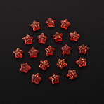 20Pcs Spray Painted Glass Beads, Star, Red, 8x8.5x4mm, Hole: 1mm(GLAA-YW0001-11)