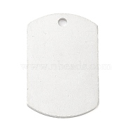 925 Sterling Silver Blank Pendants, Oval Rectangle Charms, Silver, 30x20x1.2mm, Hole: 1.2mm(STER-G034-01S)