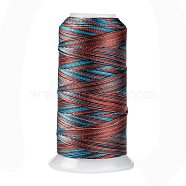 Segment Dyed Round Polyester Sewing Thread, for Hand & Machine Sewing, Tassel Embroidery, Colorful, 3-Ply 0.2mm, about 1000m/roll(OCOR-Z001-A-18)