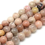 Natural Sun Stone Beads Strands, Round, 6x6mm, Hole: 1mm, about 62pcs/strand, 15.5 inch(G-S150-23-6mm)